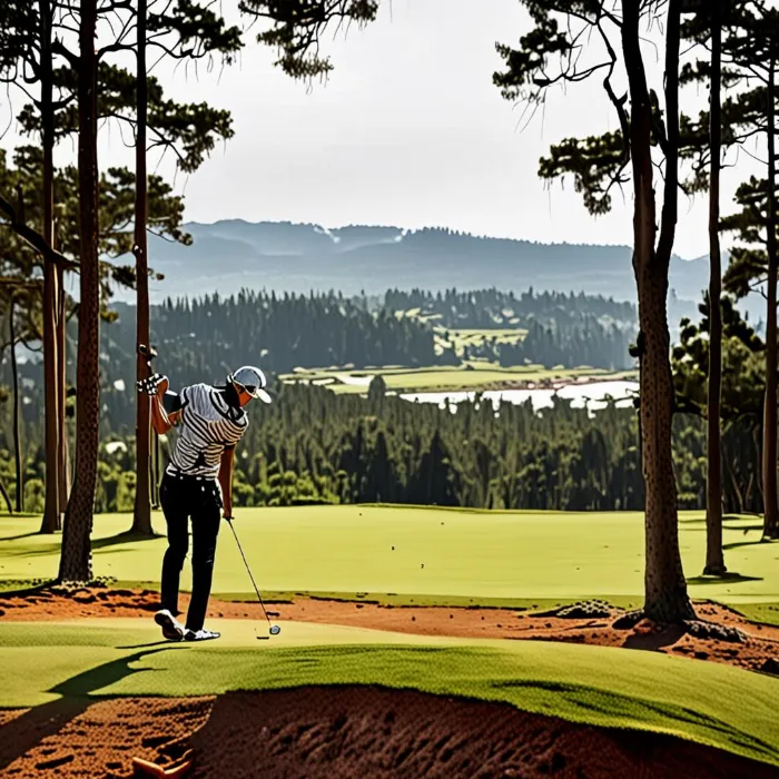 Golfer trên sân The Dalat at 1200