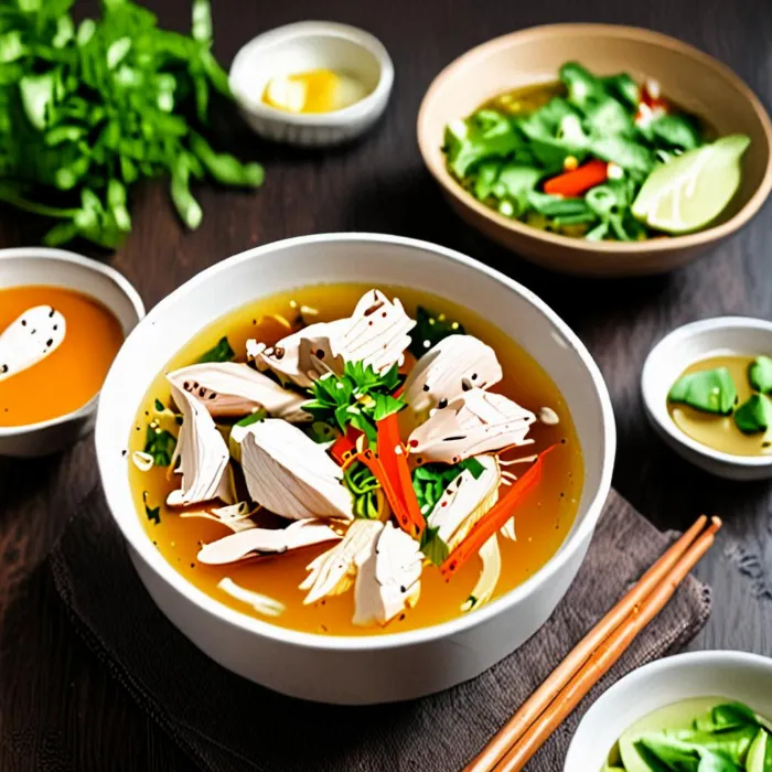 Bát canh gà hấp dẫn