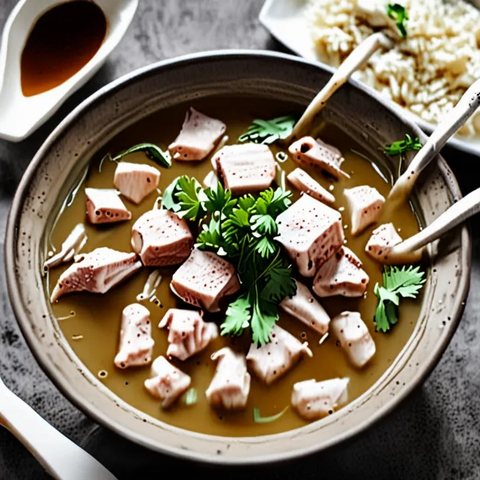 Canh khoai từ đã nấu chín