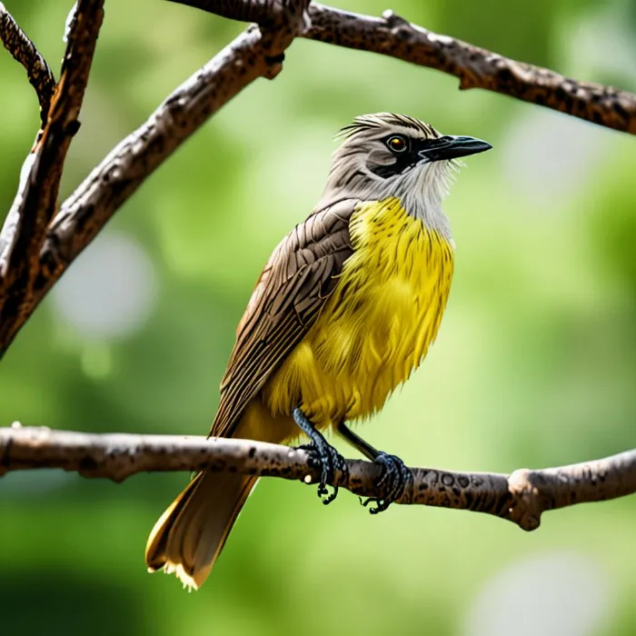 Chim chào mào đậu trên cành cây