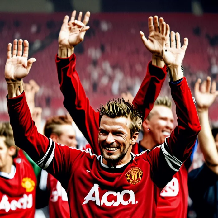 David Beckham trong màu áo Manchester United