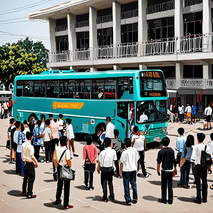 Hành khách lên xe Thiên Phát Đạt