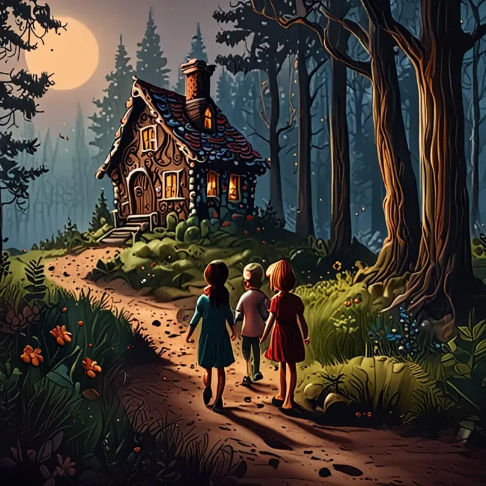 Hansel và Gretel trong rừng