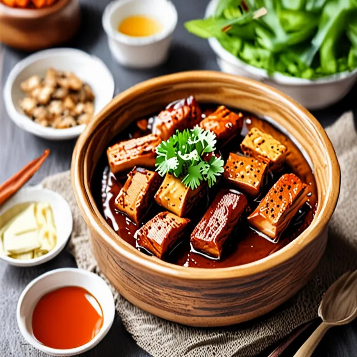 Món kho thịt với đậu