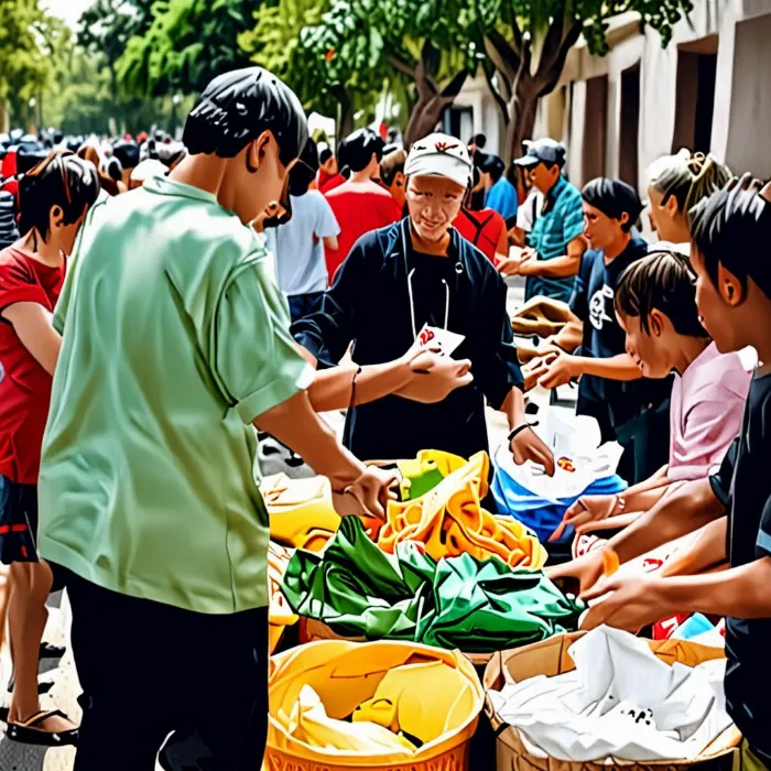 Làm việc thiện giúp đỡ người khó khăn