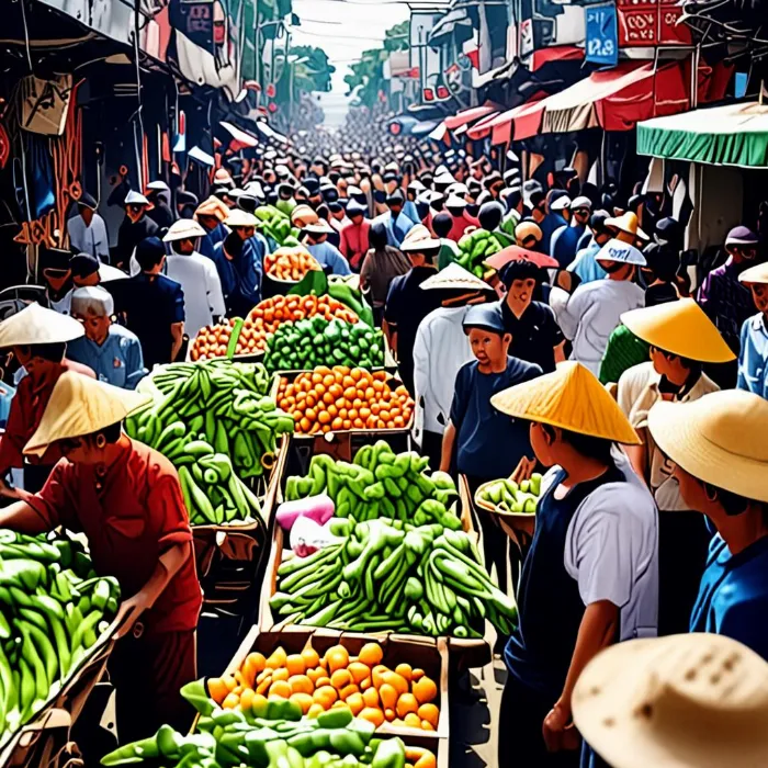 Mơ thấy chợ đông