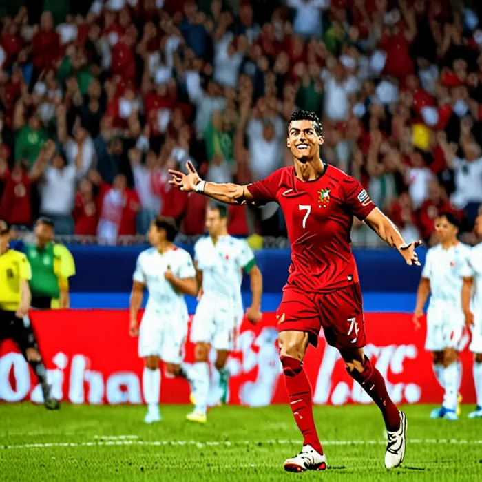 Ronaldo ăn mừng bàn thắng tại World Cup