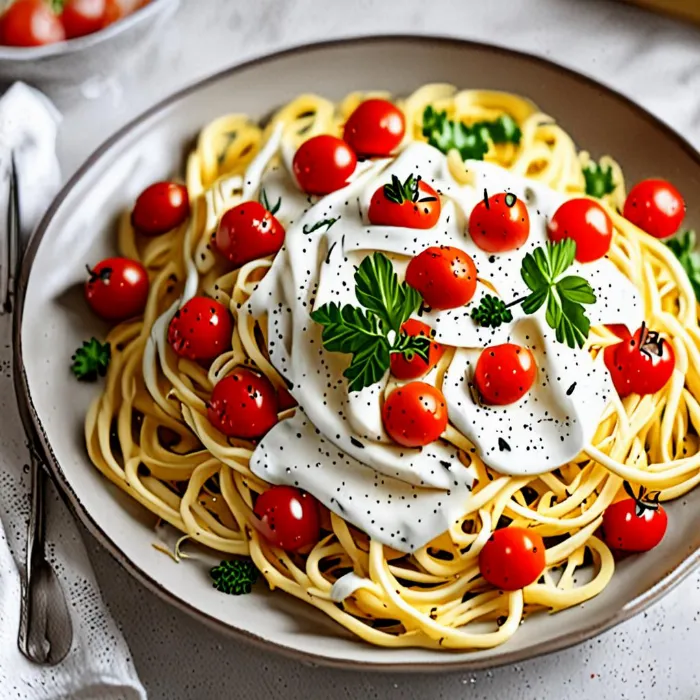 Spaghetti sốt kem