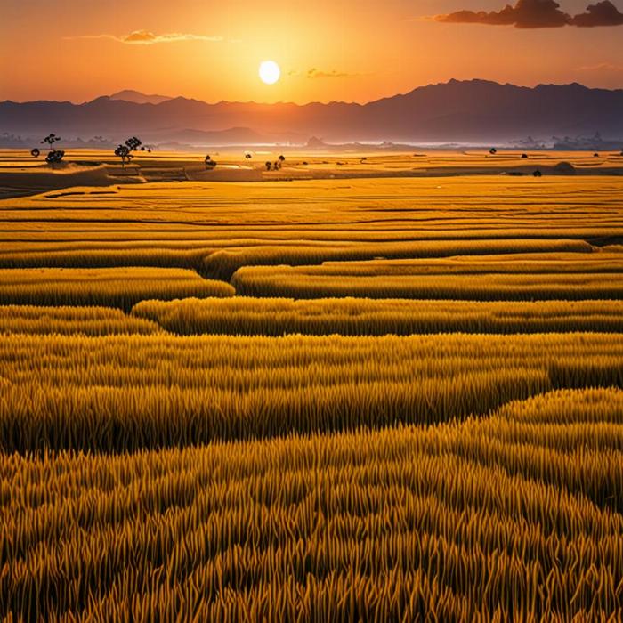 A dream about golden rice fields, representing wealth and prosperity in Vietnamese culture